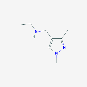 N-[(1,3-dimethyl-1H-pyrazol-4-yl)methyl]-N-ethylamine