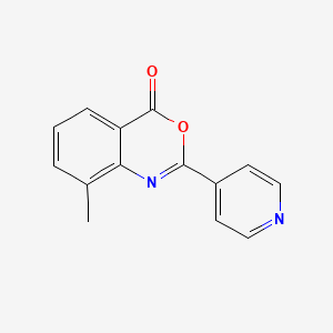 molecular formula C14H10N2O2 B2997540 8-methyl-2-(pyridin-4-yl)-4H-benzo[d][1,3]oxazin-4-one CAS No. 946338-47-2