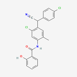 N-{5-chloro-4-[(4-chlorophenyl)(cyano)methyl]-2-methylphenyl}-2-hydroxybenzamide