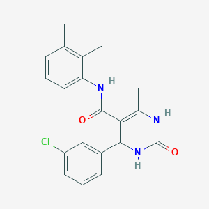 molecular formula C20H20ClN3O2 B2997551 4-(3-chlorophenyl)-N-(2,3-dimethylphenyl)-6-methyl-2-oxo-1,2,3,4-tetrahydropyrimidine-5-carboxamide CAS No. 361182-42-5