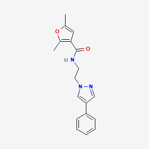 2,5-dimethyl-N-(2-(4-phenyl-1H-pyrazol-1-yl)ethyl)furan-3-carboxamide