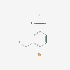 molecular formula C8H5BrF4 B2997558 1-Bromo-2-(fluoromethyl)-4-(trifluoromethyl)benzene CAS No. 2244088-55-7