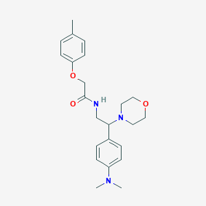 molecular formula C23H31N3O3 B2997559 N-(2-(4-(dimethylamino)phenyl)-2-morpholinoethyl)-2-(p-tolyloxy)acetamide CAS No. 946340-56-3