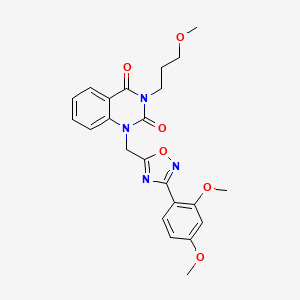 1-((3-(2,4-dimethoxyphenyl)-1,2,4-oxadiazol-5-yl)methyl)-3-(3-methoxypropyl)quinazoline-2,4(1H,3H)-dione