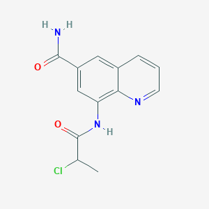 8-(2-Chloropropanoylamino)quinoline-6-carboxamide