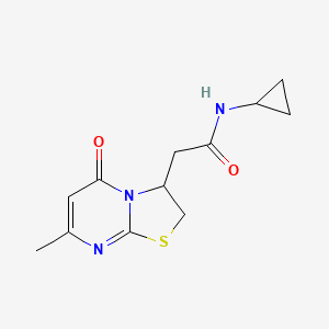 N-cyclopropyl-2-(7-methyl-5-oxo-3,5-dihydro-2H-thiazolo[3,2-a]pyrimidin-3-yl)acetamide