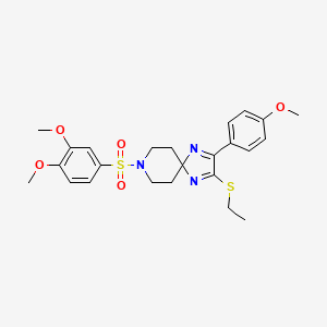 8-[(3,4-Dimethoxyphenyl)sulfonyl]-2-(ethylthio)-3-(4-methoxyphenyl)-1,4,8-triazaspiro[4.5]deca-1,3-diene