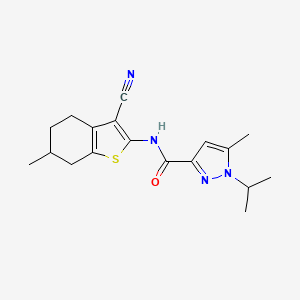 N-(3-cyano-6-methyl-4,5,6,7-tetrahydrobenzo[b]thiophen-2-yl)-1-isopropyl-5-methyl-1H-pyrazole-3-carboxamide