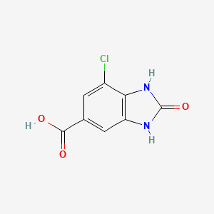 molecular formula C8H5ClN2O3 B2997607 7-chloro-2-oxo-2,3-dihydro-1H-benzo[d]imidazole-5-carboxylic acid CAS No. 1301214-58-3