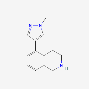 molecular formula C13H15N3 B2997612 5-(1-Methyl-1H-pyrazol-4-yl)-1,2,3,4-tetrahydroisoquinoline CAS No. 1341582-70-4