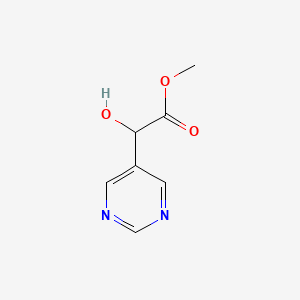 molecular formula C7H8N2O3 B2997622 Methyl 2-hydroxy-2-(pyrimidin-5-yl)acetate CAS No. 1494496-35-3