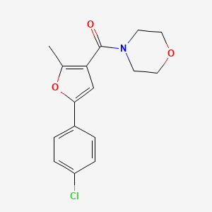 molecular formula C16H16ClNO3 B2997624 (5-(4-Chlorophenyl)-2-methylfuran-3-yl)(morpholino)methanone CAS No. 878717-25-0