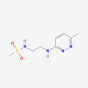 molecular formula C8H14N4O2S B2997651 N-(2-((6-methylpyridazin-3-yl)amino)ethyl)methanesulfonamide CAS No. 1203231-71-3
