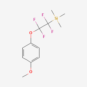 molecular formula C12H16F4O2Si B2997669 2-(4-(Methoxy)phenoxy)-1,1,2,2-tetrafluoroethyl)trimethylsilane CAS No. 1836233-50-1