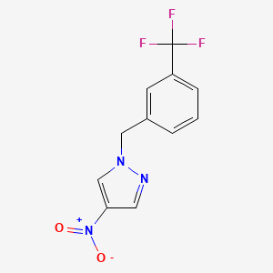 molecular formula C11H8F3N3O2 B2997685 4-Nitro-1-(3-trifluoromethyl-benzyl)-1H-pyrazole CAS No. 957481-53-7