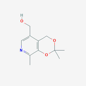 molecular formula C11H15NO3 B029977 (2,2,8-trimethyl-4H-[1,3]dioxino[4,5-c]pyridin-5-yl)methanol CAS No. 1136-52-3