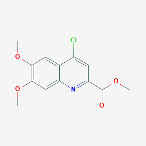 molecular formula C13H12ClNO4 B2997745 Methyl 4-chloro-6,7-dimethoxyquinoline-2-carboxylate CAS No. 1406149-44-7