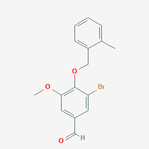3-Bromo-5-methoxy-4-[(2-methylbenzyl)oxy]benzaldehyde
