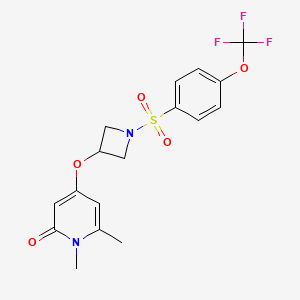 1,6-dimethyl-4-((1-((4-(trifluoromethoxy)phenyl)sulfonyl)azetidin-3-yl)oxy)pyridin-2(1H)-one