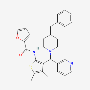 N-[3-[(4-benzylpiperidin-1-yl)-pyridin-3-ylmethyl]-4,5-dimethylthiophen-2-yl]furan-2-carboxamide