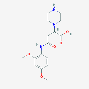 4-((2,4-Dimethoxyphenyl)amino)-4-oxo-2-(piperazin-1-yl)butanoic acid