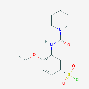 4-ethoxy-3-(piperidine-1-carbonylamino)benzenesulfonyl Chloride