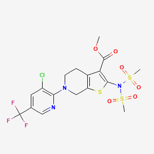 Methyl 2-[bis(methylsulfonyl)amino]-6-[3-chloro-5-(trifluoromethyl)-2-pyridinyl]-4,5,6,7-tetrahydrothieno[2,3-c]pyridine-3-carboxylate