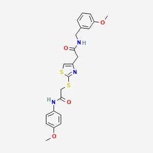 N-(3-methoxybenzyl)-2-(2-((2-((4-methoxyphenyl)amino)-2-oxoethyl)thio)thiazol-4-yl)acetamide
