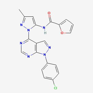 N-(1-(1-(4-chlorophenyl)-1H-pyrazolo[3,4-d]pyrimidin-4-yl)-3-methyl-1H-pyrazol-5-yl)furan-2-carboxamide