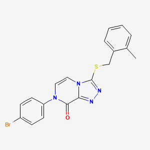 7-(4-bromophenyl)-3-((2-methylbenzyl)thio)-[1,2,4]triazolo[4,3-a]pyrazin-8(7H)-one