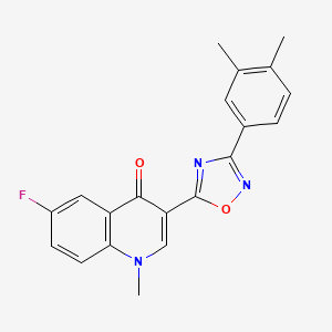 3-[3-(3,4-dimethylphenyl)-1,2,4-oxadiazol-5-yl]-6-fluoro-1-methylquinolin-4(1H)-one