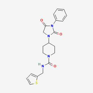 4-(2,4-dioxo-3-phenylimidazolidin-1-yl)-N-(thiophen-2-ylmethyl)piperidine-1-carboxamide
