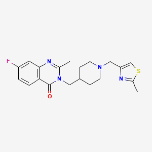 7-Fluoro-2-methyl-3-[[1-[(2-methyl-1,3-thiazol-4-yl)methyl]piperidin-4-yl]methyl]quinazolin-4-one