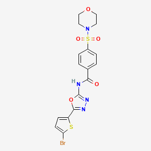 N-(5-(5-bromothiophen-2-yl)-1,3,4-oxadiazol-2-yl)-4-(morpholinosulfonyl)benzamide