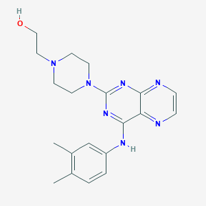 2-(4-(4-((3,4-Dimethylphenyl)amino)pteridin-2-yl)piperazin-1-yl)ethanol
