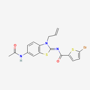 (Z)-N-(6-acetamido-3-allylbenzo[d]thiazol-2(3H)-ylidene)-5-bromothiophene-2-carboxamide