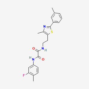 N1-(3-fluoro-4-methylphenyl)-N2-(2-(4-methyl-2-(m-tolyl)thiazol-5-yl)ethyl)oxalamide
