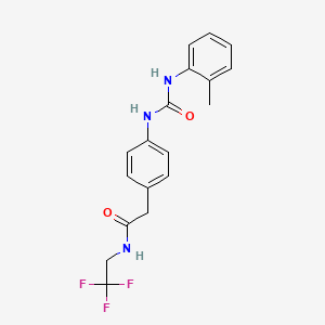 2-(4-(3-(o-tolyl)ureido)phenyl)-N-(2,2,2-trifluoroethyl)acetamide