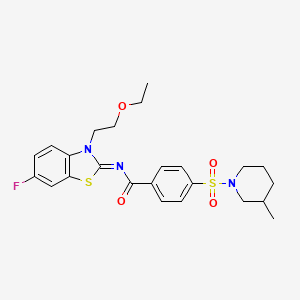 (Z)-N-(3-(2-ethoxyethyl)-6-fluorobenzo[d]thiazol-2(3H)-ylidene)-4-((3-methylpiperidin-1-yl)sulfonyl)benzamide