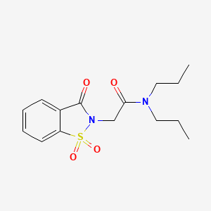 N,N-dipropyl-2-(1,1,3-trioxo-1,2-benzothiazol-2-yl)acetamide