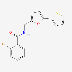 2-bromo-N-((5-(thiophen-2-yl)furan-2-yl)methyl)benzamide