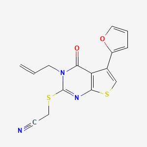 2-((3-Allyl-5-(furan-2-yl)-4-oxo-3,4-dihydrothieno[2,3-d]pyrimidin-2-yl)thio)acetonitrile