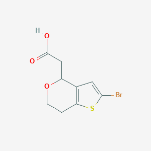 2-{2-bromo-4H,6H,7H-thieno[3,2-c]pyran-4-yl}acetic acid
