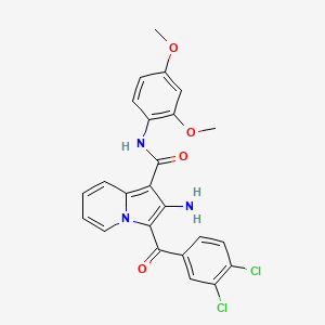 2-amino-3-(3,4-dichlorobenzoyl)-N-(2,4-dimethoxyphenyl)indolizine-1-carboxamide