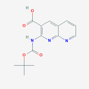 2-[(2-Methylpropan-2-yl)oxycarbonylamino]-1,8-naphthyridine-3-carboxylic acid