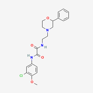 N1-(3-chloro-4-methoxyphenyl)-N2-(2-(2-phenylmorpholino)ethyl)oxalamide