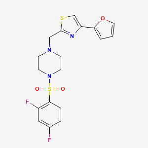 2-((4-((2,4-Difluorophenyl)sulfonyl)piperazin-1-yl)methyl)-4-(furan-2-yl)thiazole