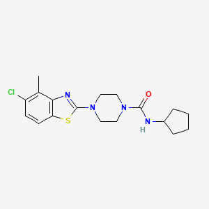 4-(5-chloro-4-methylbenzo[d]thiazol-2-yl)-N-cyclopentylpiperazine-1-carboxamide
