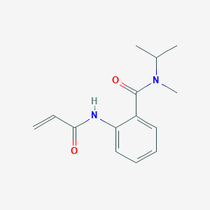 molecular formula C14H18N2O2 B2997923 N-Methyl-N-propan-2-yl-2-(prop-2-enoylamino)benzamide CAS No. 2361642-19-3