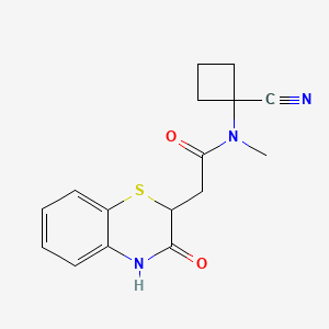 molecular formula C16H17N3O2S B2997924 N-(1-cyanocyclobutyl)-N-methyl-2-(3-oxo-3,4-dihydro-2H-1,4-benzothiazin-2-yl)acetamide CAS No. 1258757-53-7